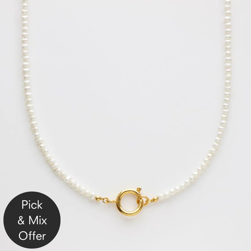 Garden Party Pearl Front Facing Necklace | Carrie Elizabeth