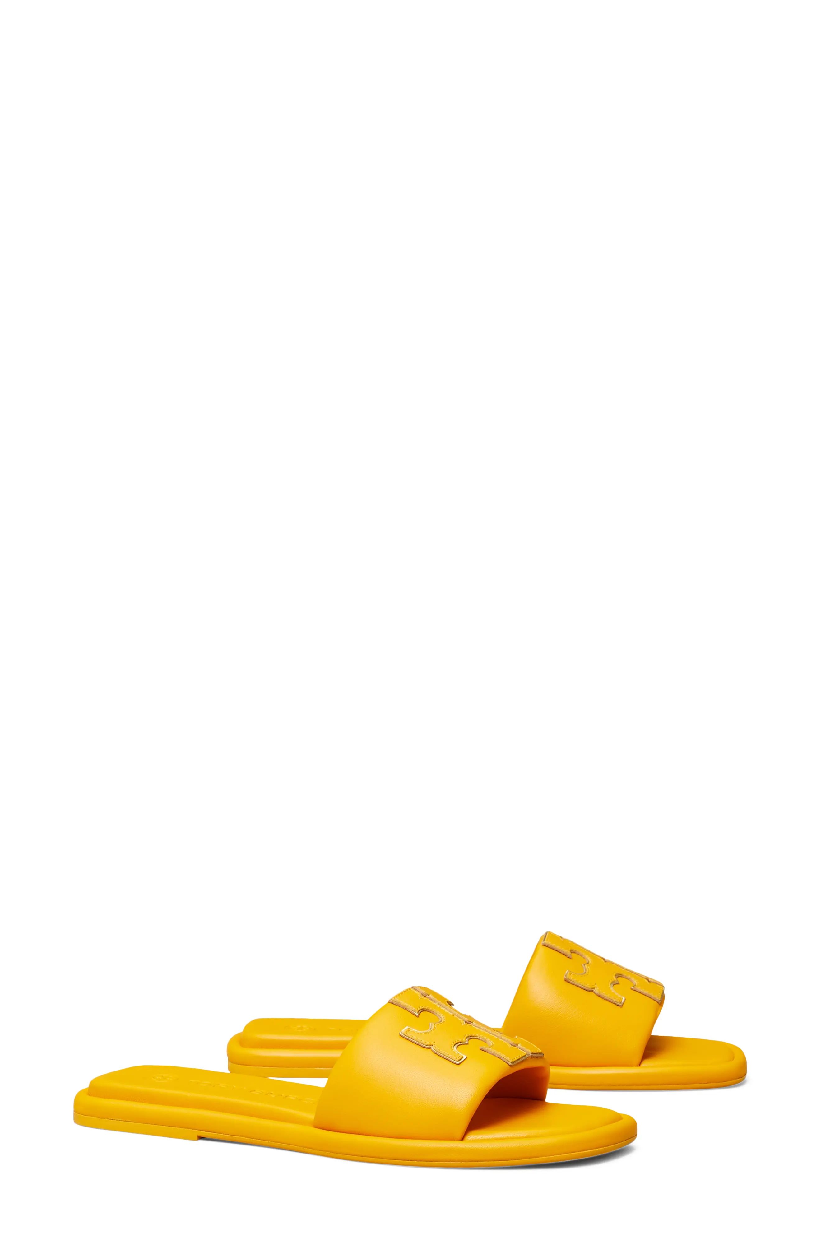 Tory Burch Double T Sport Slide Sandal in Golden Crest /Gold at Nordstrom, Size 8.5 | Nordstrom