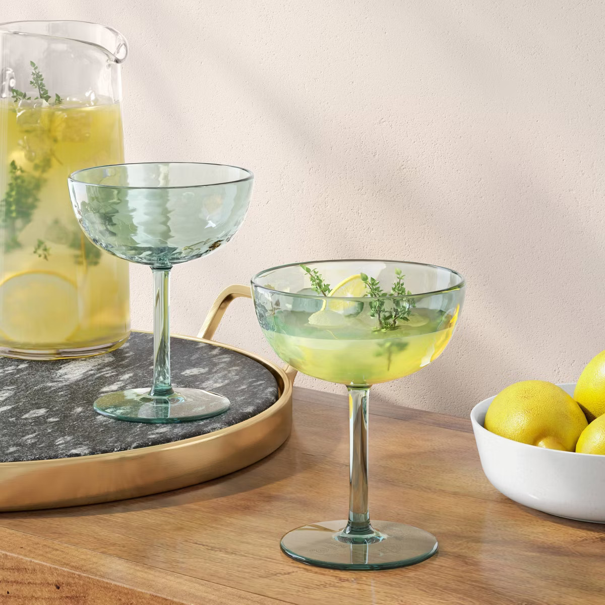 8 fl oz Coupe Glass Light Mint Green - Threshold™ | Target