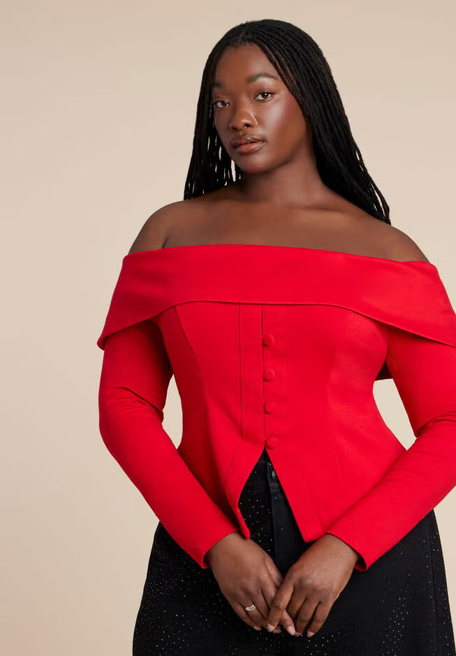 Fold Over Top With Front Button Detail | Eloquii