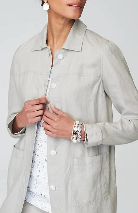 Long Linen Duster Jacket | J. Jill