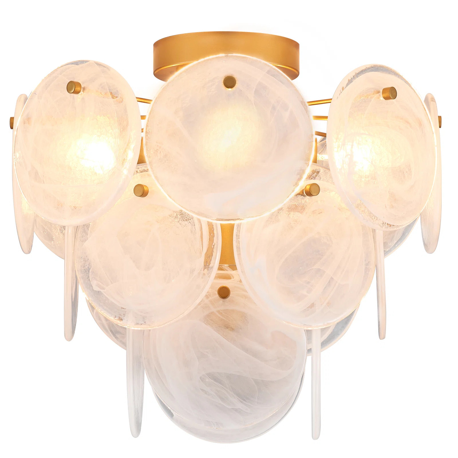 Roseboro 4-Light Unique Glass Flush Mount | Wayfair North America