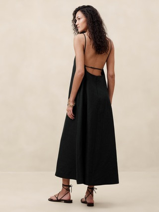 Silk-Linen Maxi Dress | Banana Republic (US)