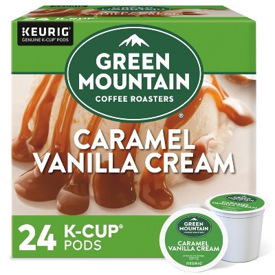 Green Mountain Caramel Vanilla Cream Flavored Keurig K-Cup Light Roast Coffee Pods - 24ct | Target
