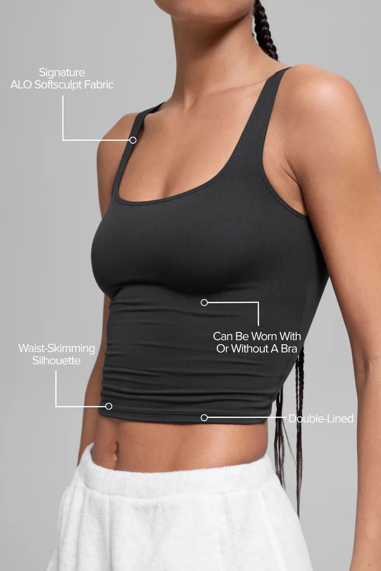 ALO Softsculpt Precision Tank - Black | Alo Yoga (US)