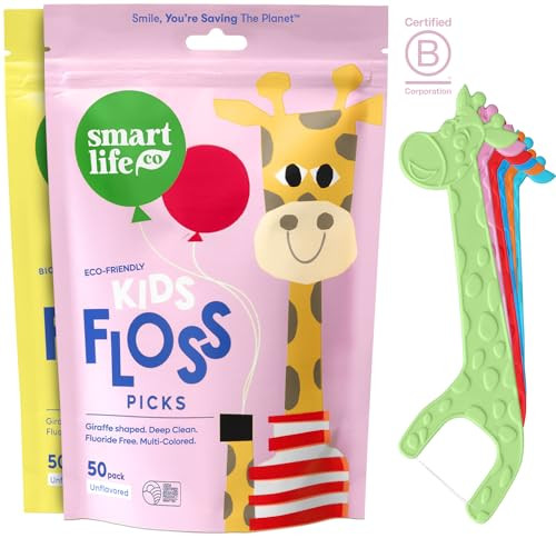 SmartLifeco Eco-Friendly Kids Flossers (100ct) - The Original Straw Wheat Dental Floss Picks For ... | Amazon (US)