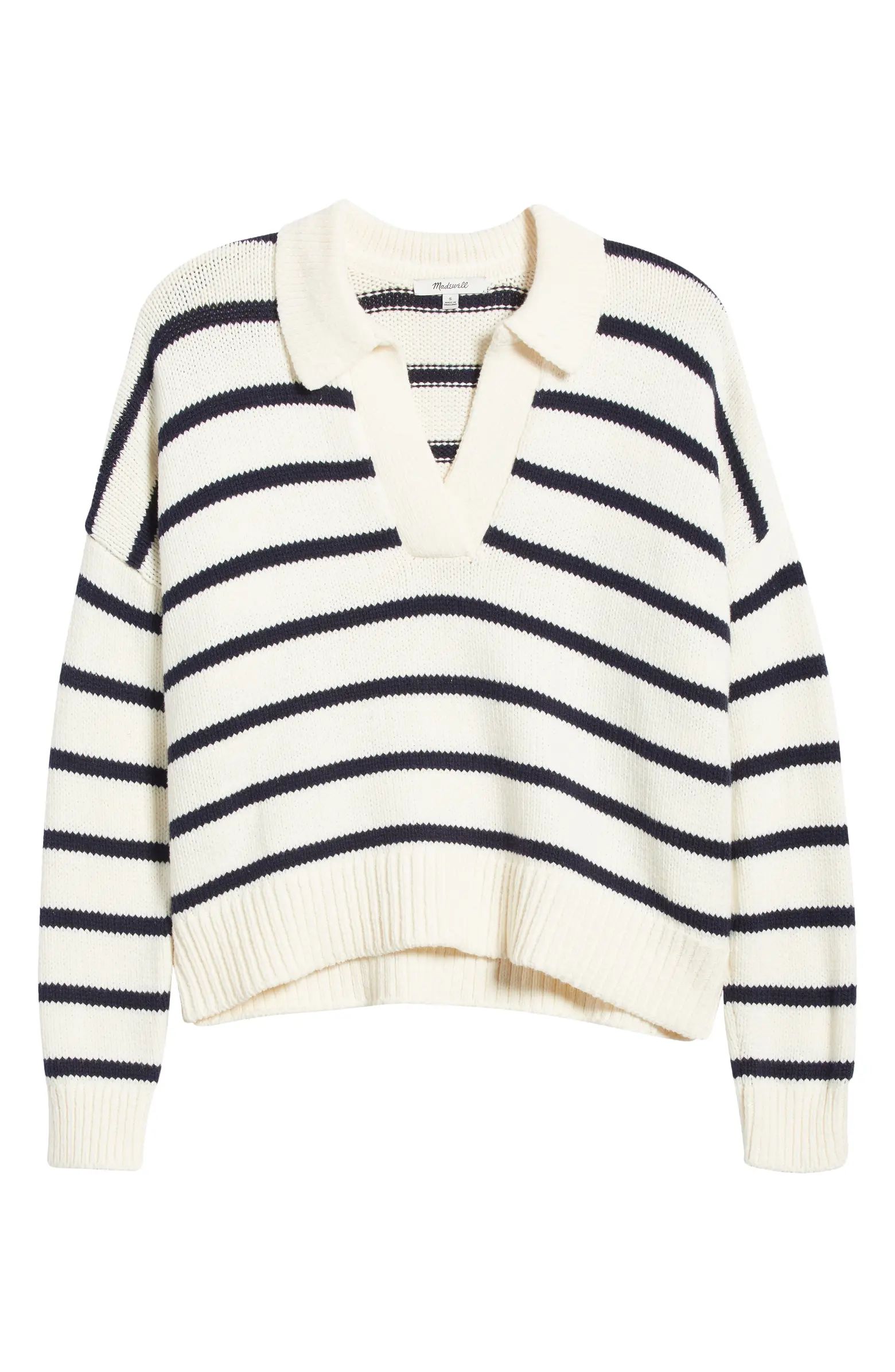 Madewell Dedham Stripe Polo Sweater | Nordstrom | Nordstrom