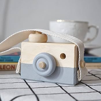 Cynzia Baby Toy Wooden Mini Camera Toy, Gray, Unisex | Amazon (US)