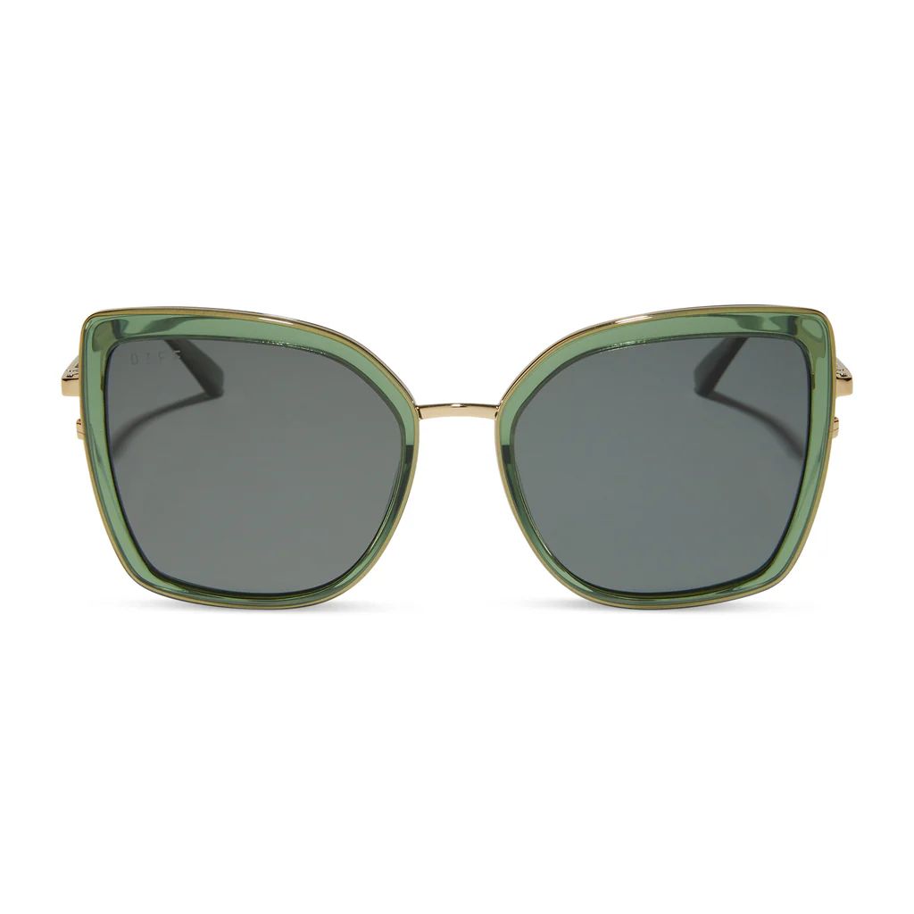 CLARISSE - SAGE CRYSTAL + GREY POLARIZED SUNGLASSES | DIFF Eyewear