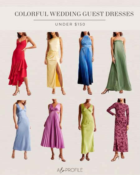 Colorful Wedding Guest Dresses // Abercrombie, spring wedding, spring wedding guest, wedding guest dress, wedding guest dresses, spring dresses, summer dresses, summer wedding