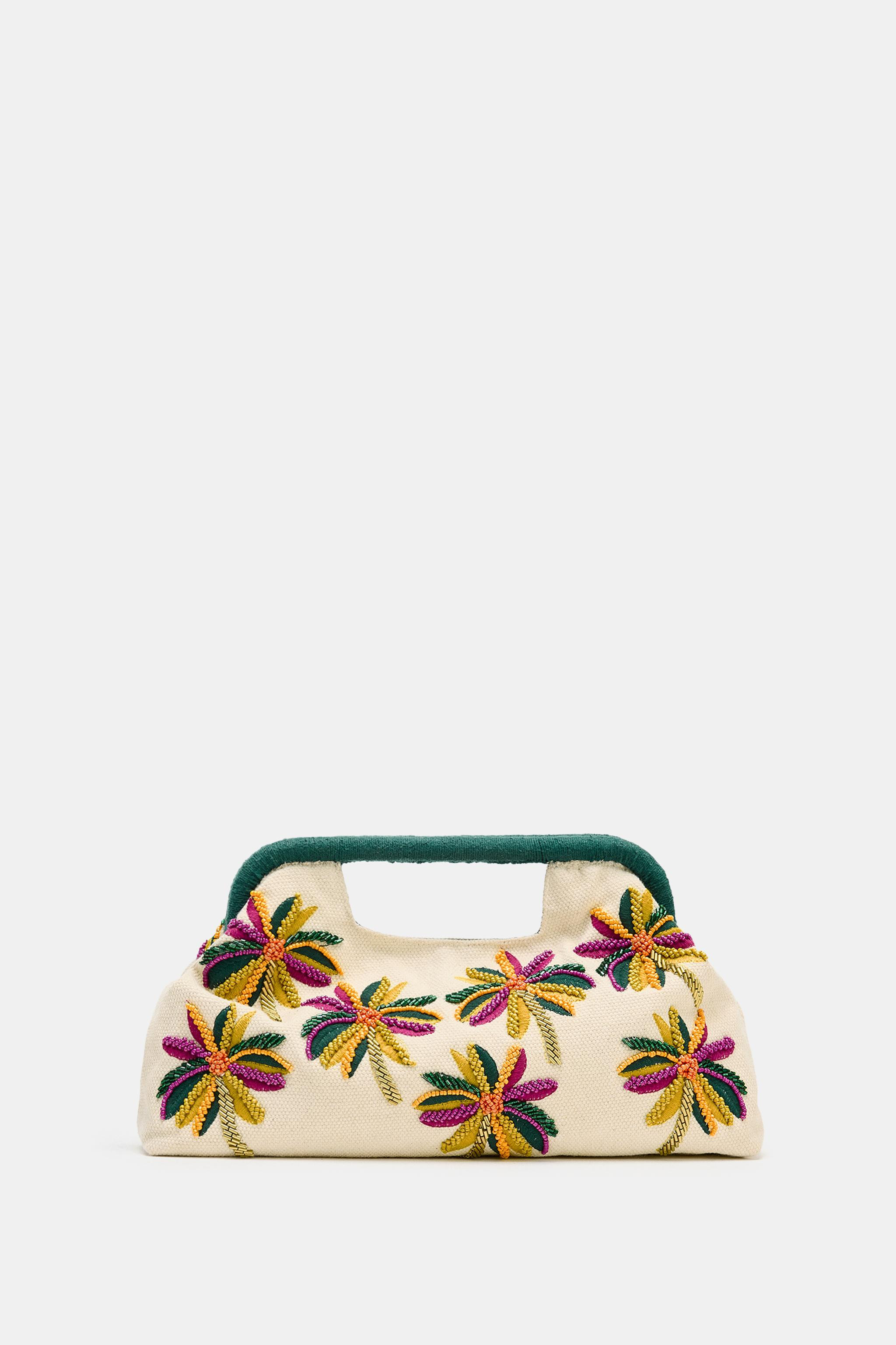 BEADED PRINT POUCH | Zara US