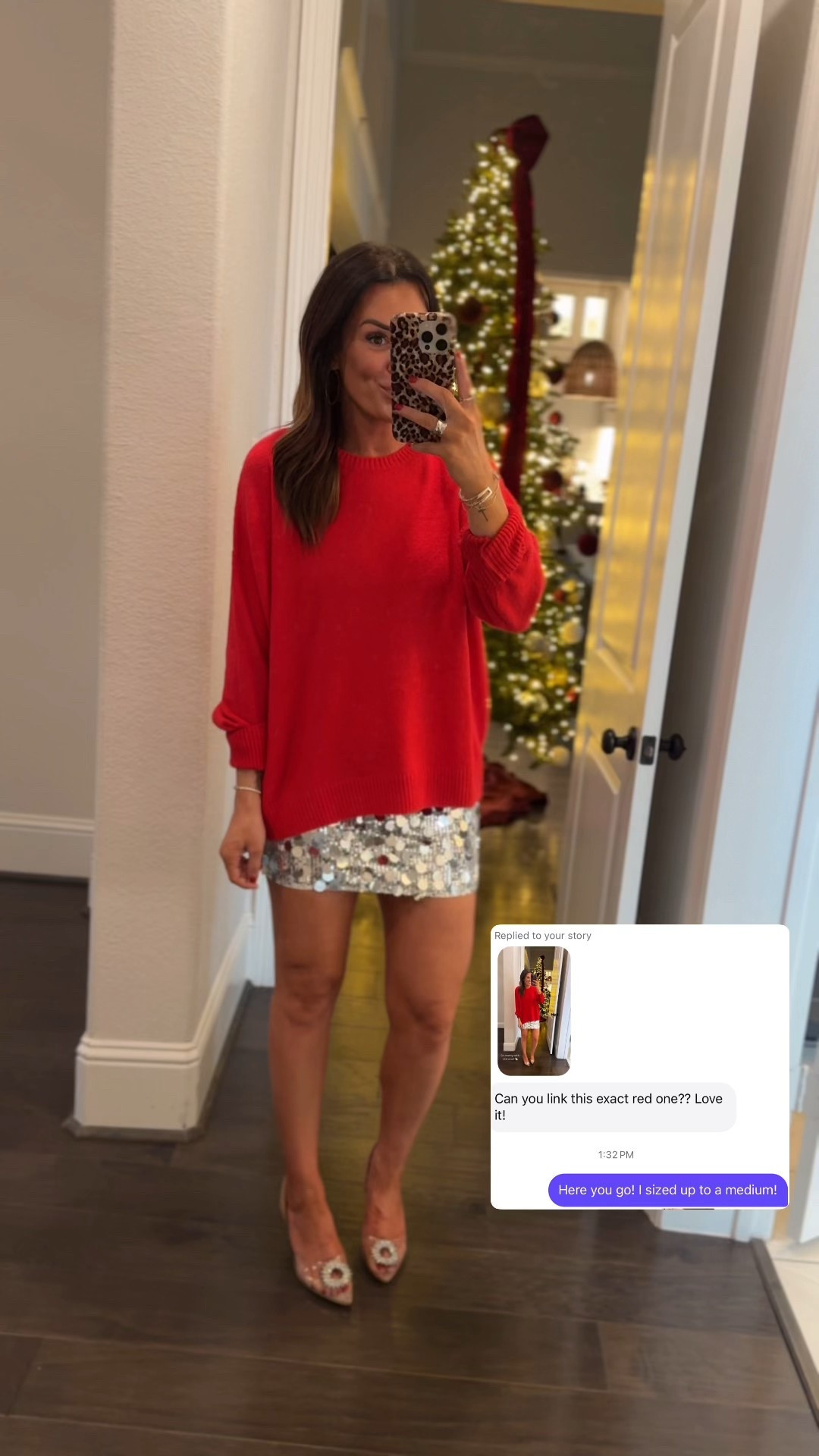 Wearing a small in the skirt and a medium in the sweater! 

#LTKgrwm #LTKSeasonal #LTKootd