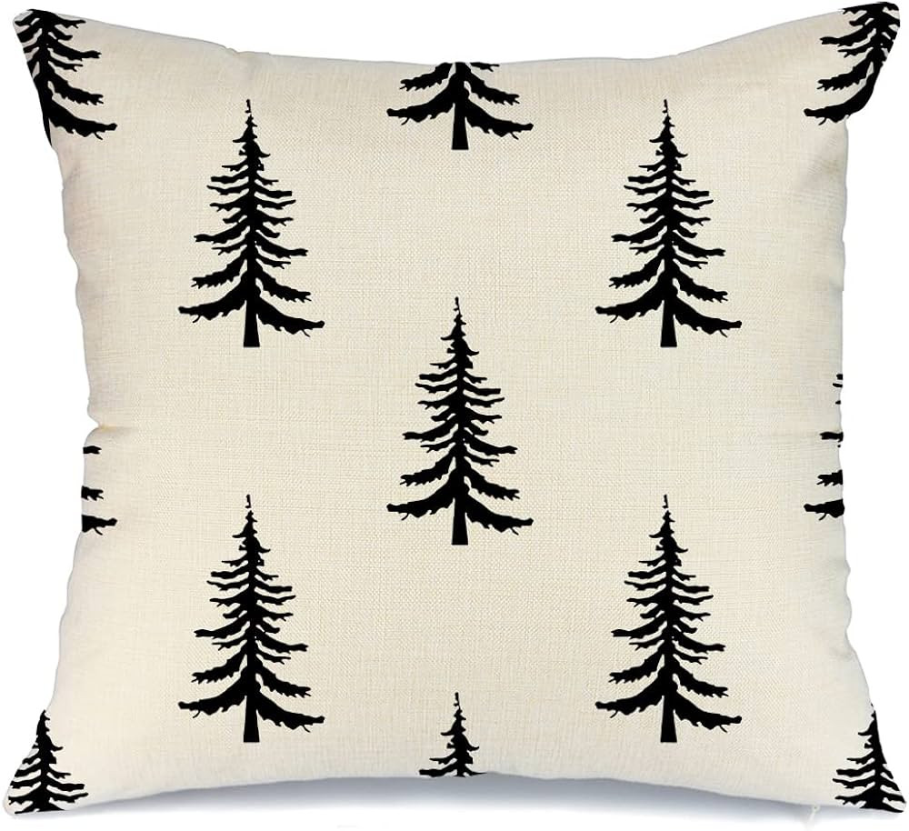 GEEORY Christmas Pillow Cover 18x18 Inch for Christmas Decorations Chirstmas Tree Pillow Cover Wi... | Amazon (US)