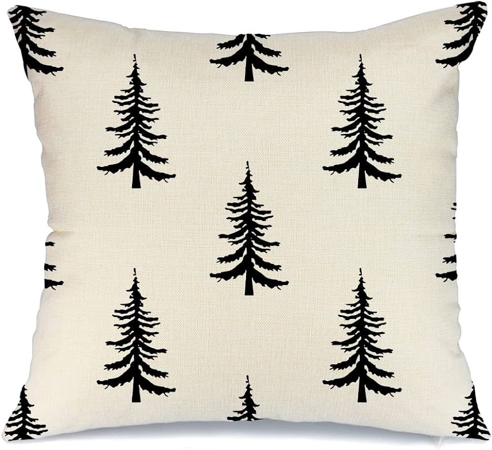 GEEORY Christmas Pillow Cover 18x18 Inch for Christmas Decorations Chirstmas Tree Pillow Cover Wi... | Amazon (US)
