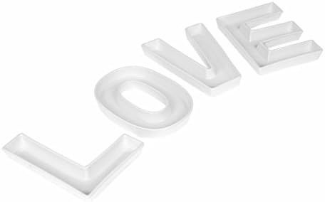 Coffeezone"LOVE" Decorative Ceramic Small Letter Candy Dish Wedding Party Decor (LOVE in 1 Set) | Amazon (US)
