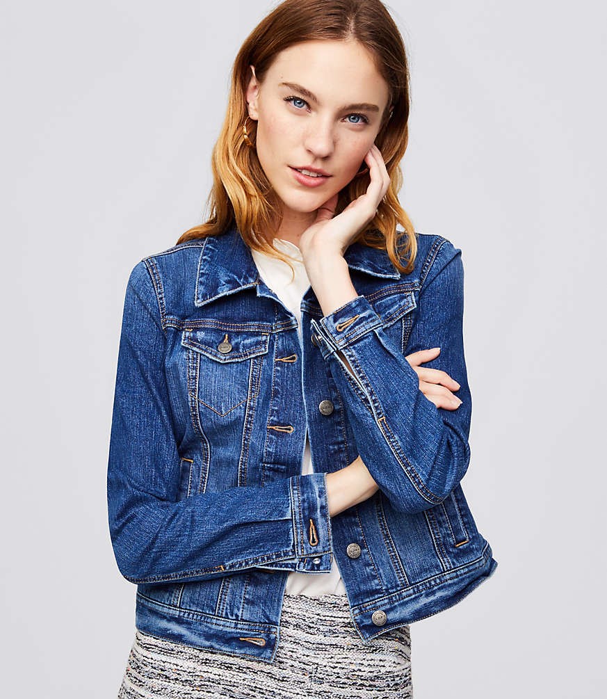 Distressed Denim Jacket | LOFT