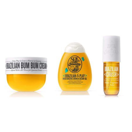 Sol de Janeiro Travel Bundle- Travel size (75ml) Brazilian Bum Bum Cream, Travel size (90ml) Brazilian 4Play Cream Gel, (90ml) Travel Size Brazilian Body Mist | Walmart (US)