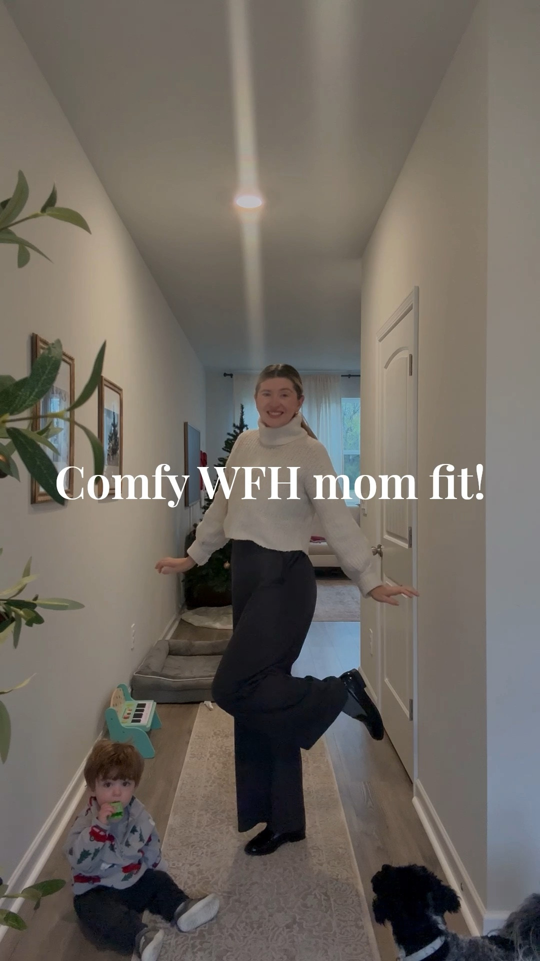 Checking my outfit with my kiddo before dropping him off at daycare and heading back home to work from home. These athletic pants from Fabletics look chic and are SO comfy. Love them with a chunky sweater. I don’t see the gray available on their site but they have some beautiful neutrals. I’m wearing a size M

I also linked my toddler boys fleece that is SO cute. Walmart had the cutest Christmas outfits for toddlers. Loved this fleece!



#LTKootd #LTKmomlife #LTKWorkwear