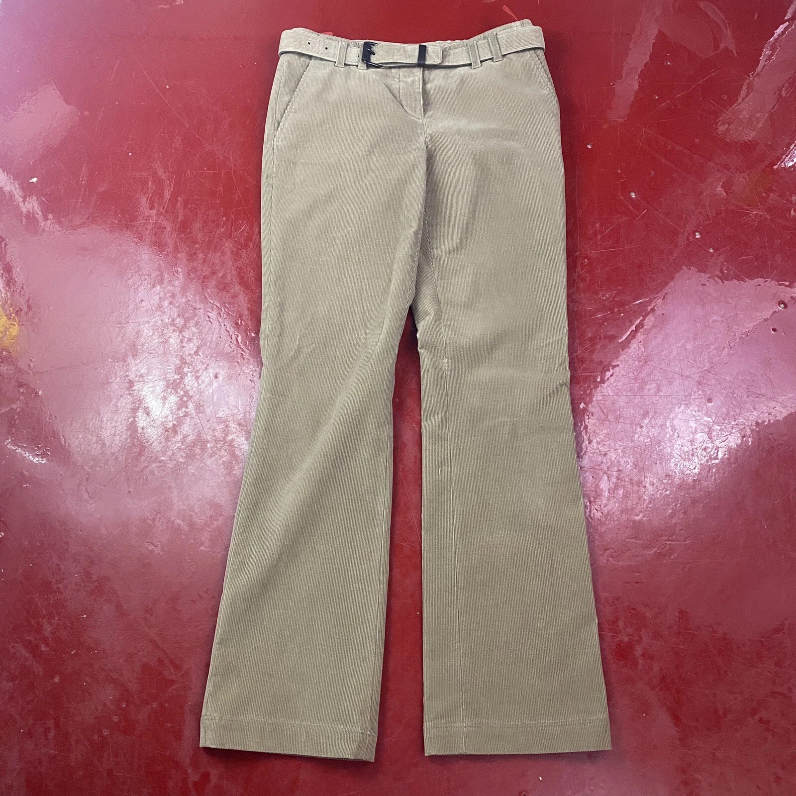 PRADA Sport RTW Tan Beige Corduroy Pants with Belt Womens Size 38 or 2 US | eBay CA