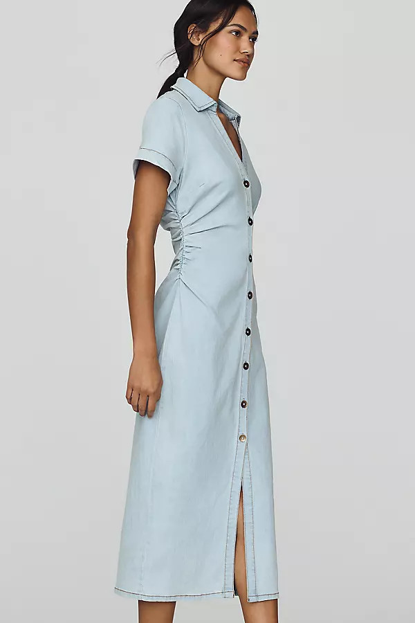 Greer Denim Midi Shirtdress by Pilcro | Anthropologie (US)