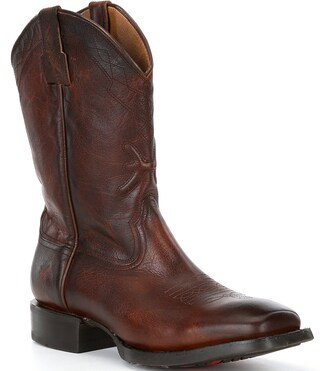 Men's Cole Hauser Collection Logo Stitch Leather Western Boots | Dillard's