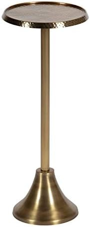 Kate and Laurel Sanzo Bohemian Side Table, 9 x 9 x 23, Gold, Decorative Pedestal End Table for Di... | Amazon (US)