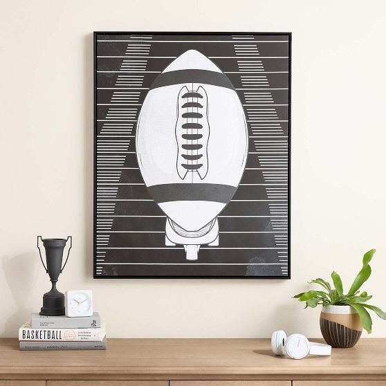 Black &amp; White Sports Art - Football | Pottery Barn Teen