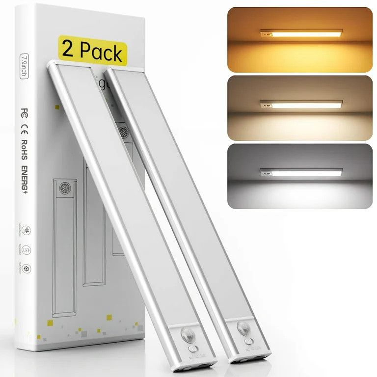 DAYBETTER 34 LED Under Cabinet Lights, USB Rechargeable Closet Lighting kit with Motion Sensor an... | Walmart (US)