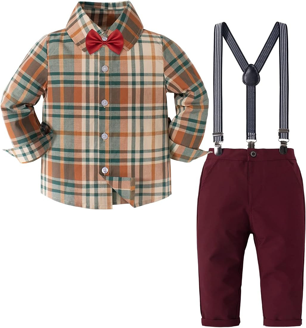 Nwada Baby Boy Clothes Toddler Suit Dress Shirt and Pants Sets 4 Pcs Dressy Outfit for Kids 12 Mo... | Amazon (US)