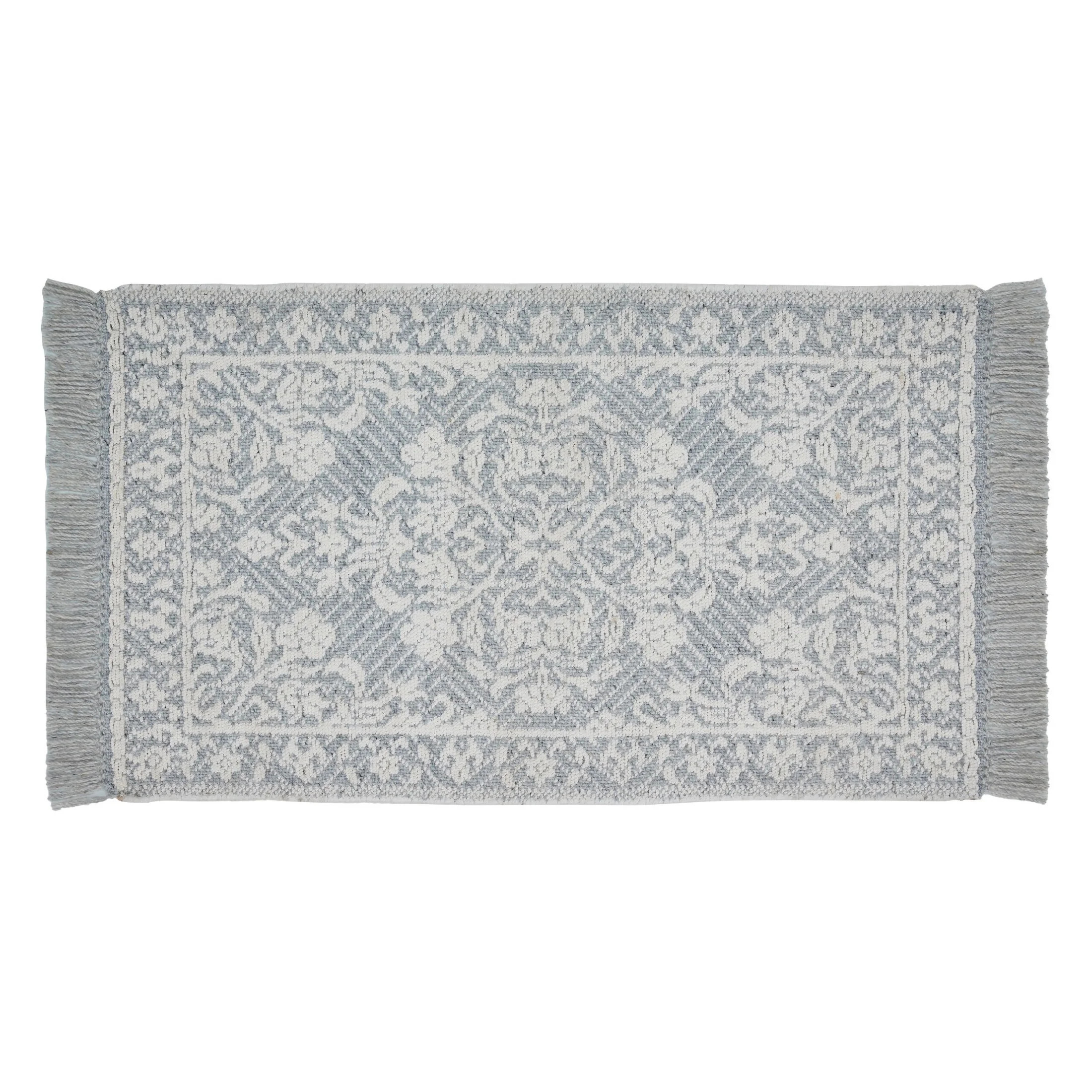 My Texas House Asher Grey/Ivory Medallion High Low Scatter Area Rug, 27" x 45" | Walmart (US)