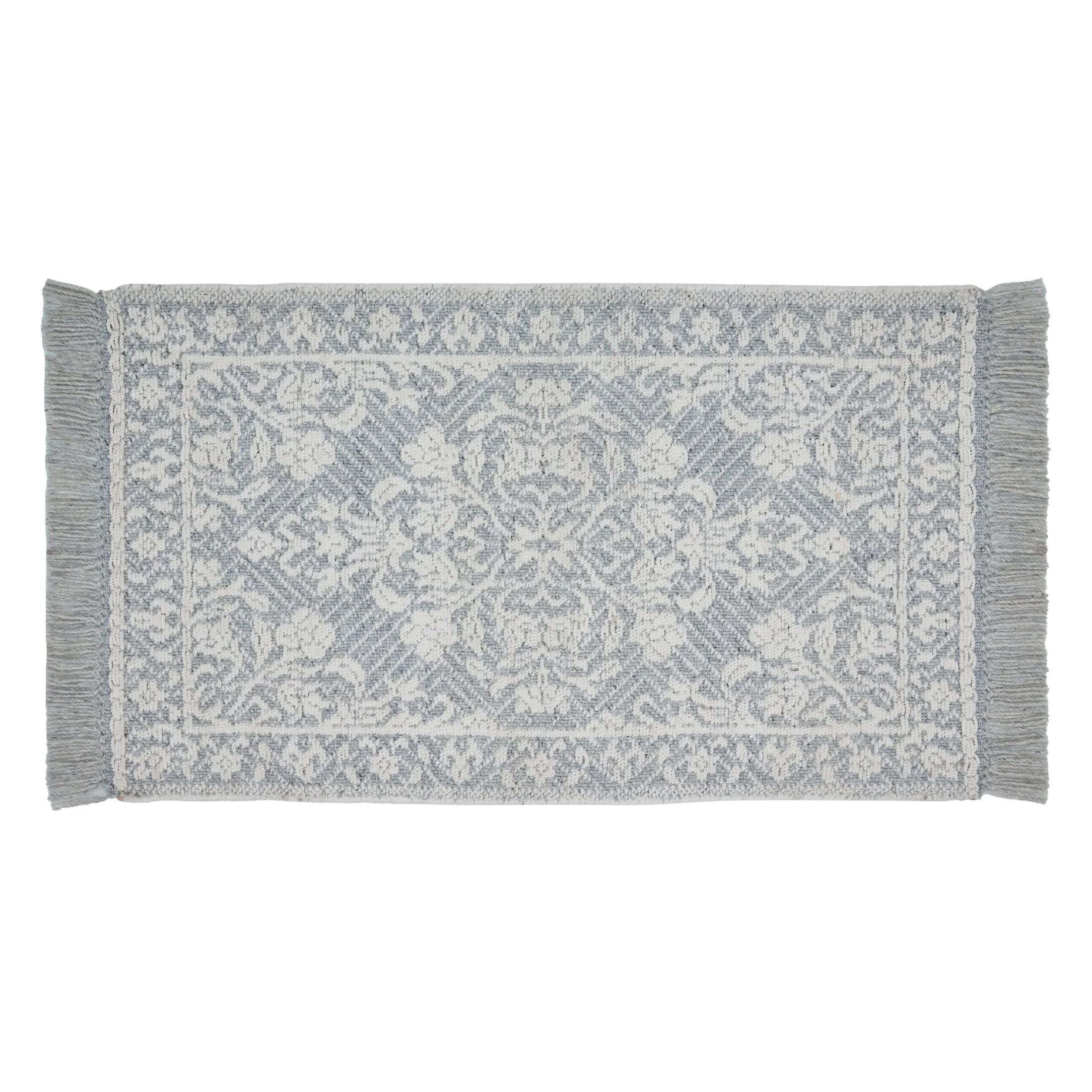 My Texas House Asher Grey/Ivory Medallion High Low Scatter Area Rug, 27" x 45" | Walmart (US)