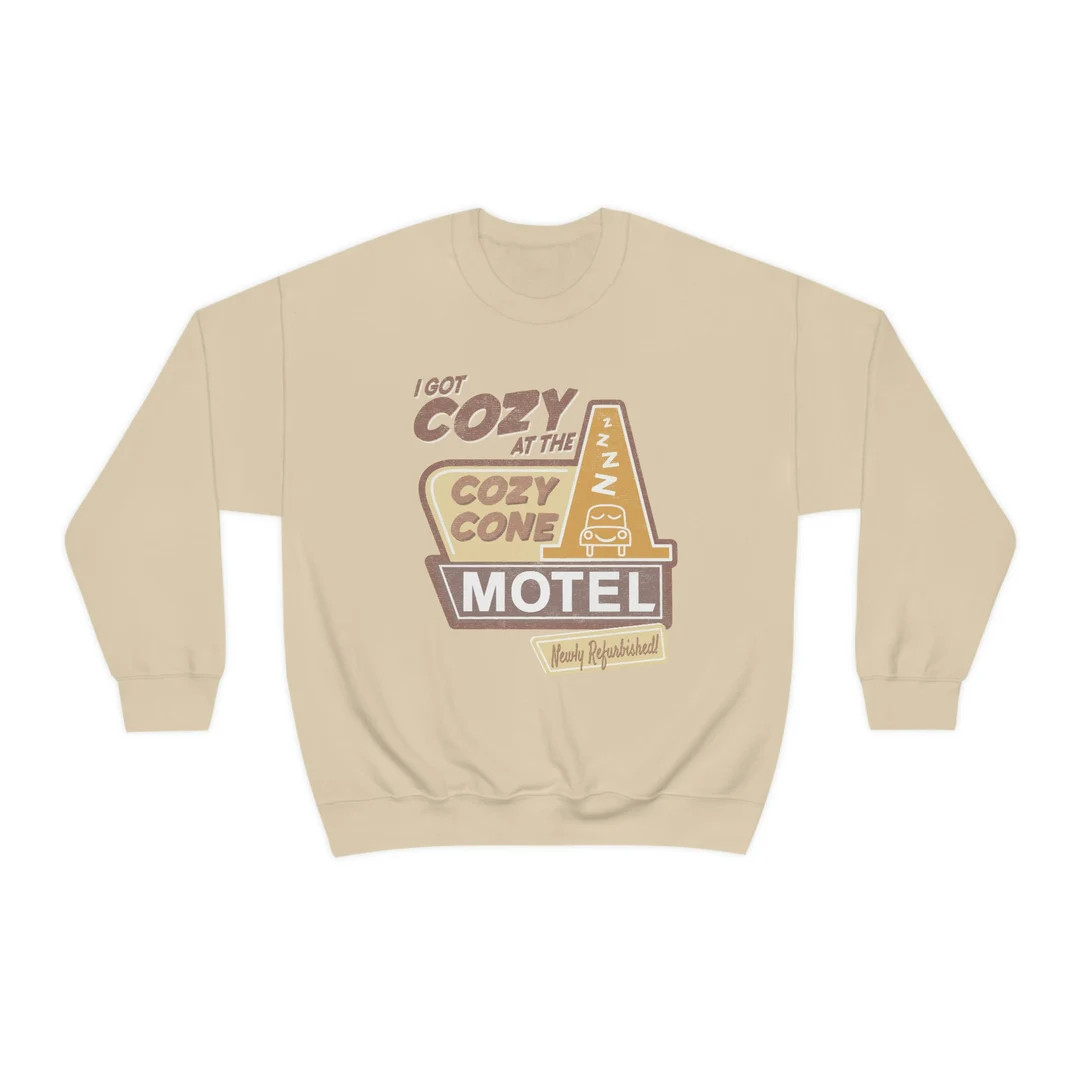 Cars Land Crewneck, Cozy Cone Motel, Newly Refurbished Cars Road Trip Disney Parks Unisex Sweater... | Etsy (Global)