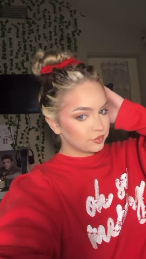 Simple updo you can do yourself. Make sure you blow dry with a volumizer, use a texture spray, hairspray and good Bobby pins! 

#LTKHoliday #LTKGiftGuide