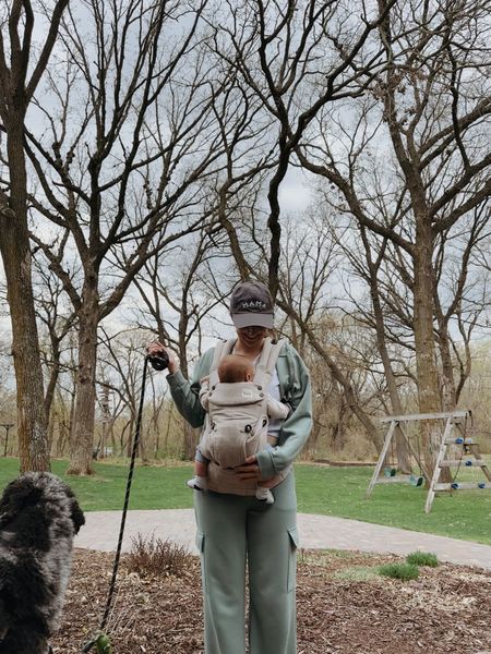 favorite mom outfit for spring right now 

new mom outfit, mom spring outfit, tracksuit, matching set, matching sweat set, baby carrier, baby wear, Tula carrier, mama hat, Mother’s Day gift, Nike blazers 

#LTKSeasonal #LTKbaby #LTKstyletip