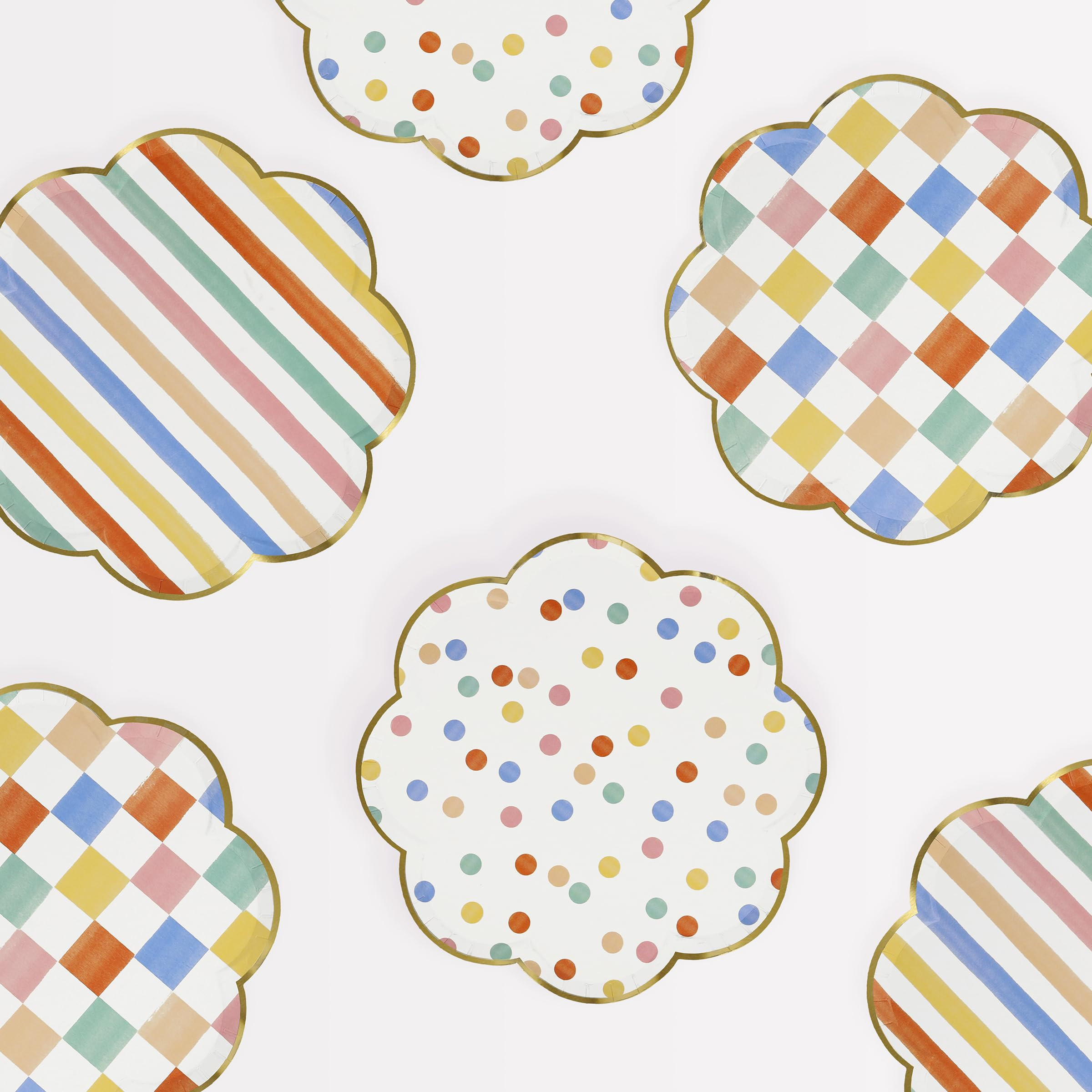 Meri Meri Colorful Pattern Side Plates (Pack of 8) | Amazon (US)