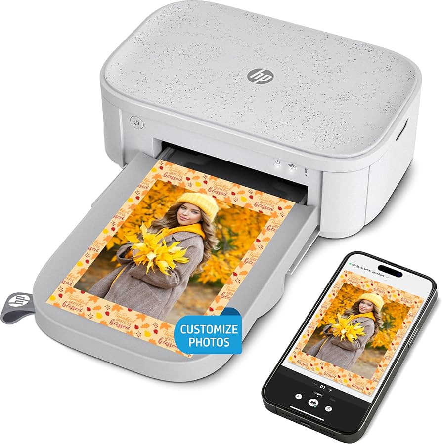 HP Sprocket Studio Plus 4x6" Wireless Instant Photo Printer – Wi-Fi, Premium Dye Sublimation, C... | Amazon (US)