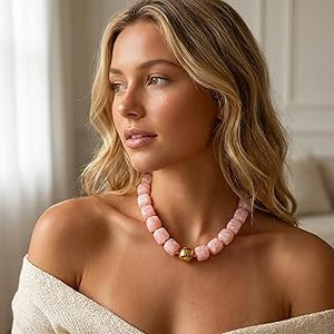 Mchic Colorful Beaded Choker Necklace for Women: Boho Large Square Acrylic Beaded Necklace Stainl... | Amazon (US)