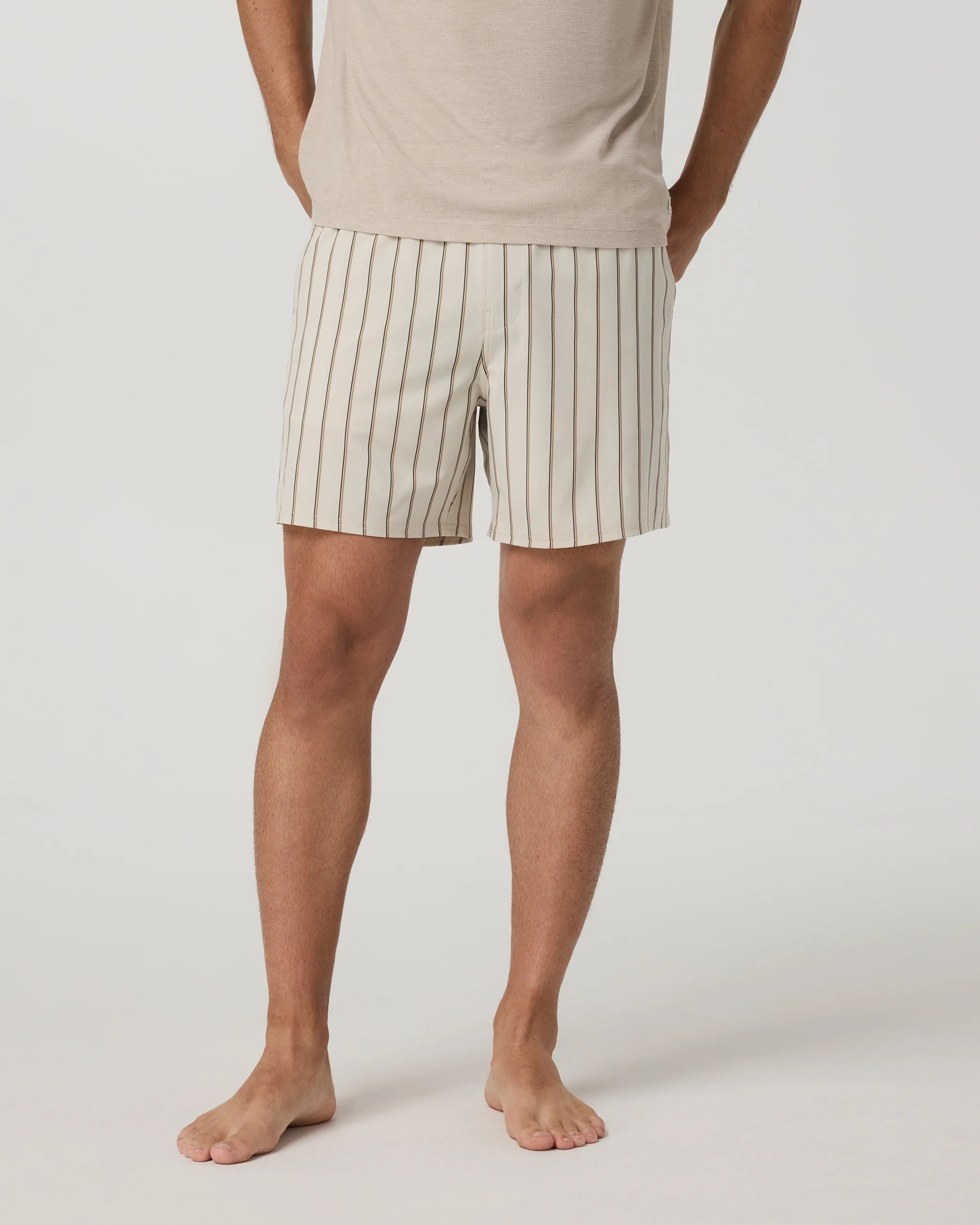 Banks Resort Short – Men's Sandalwood Stripe Boardshorts – Vuori | Vuori Clothing (US & Canada)