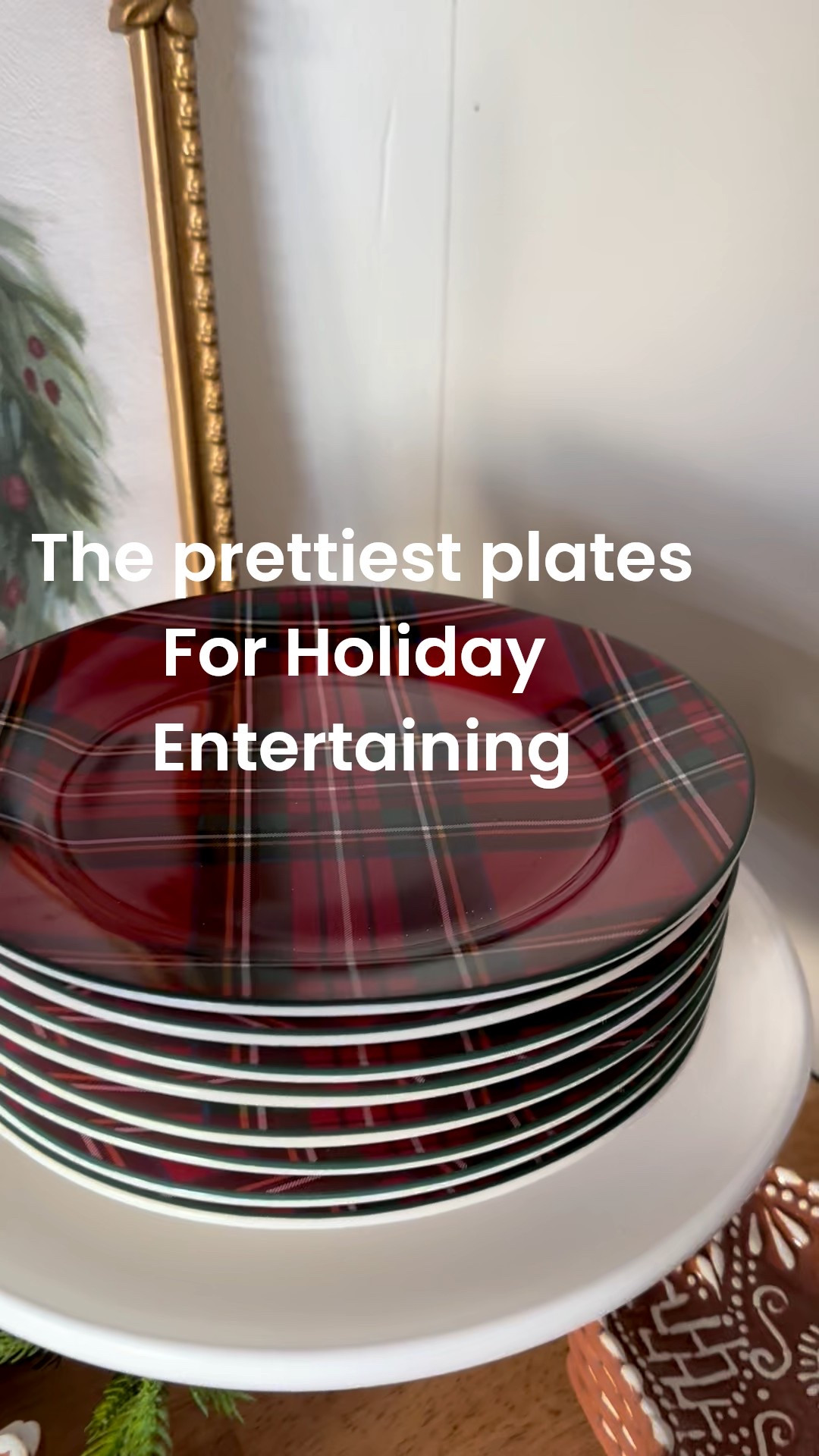Tartan plaid plates layered with gingerbread appetizer plates, perfect for holiday hosting, parties, and all the little nibble moments. These add a pop of festive style to any gathering and make your table feel instantly pulled together. I’ve linked the full set and a few coordinating pieces so you can recreate this look for your next celebration.

#holidayentertaining
#tablescapeideas
#holidayhosting

#LTKHoliday #LTKHome