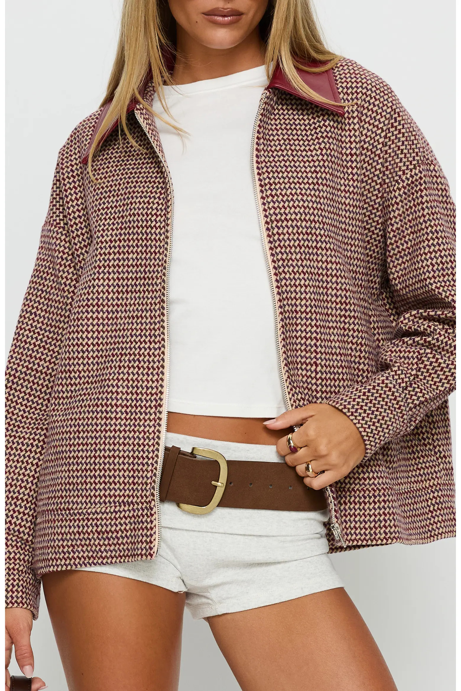 Princess Polly End of the Day Collared Bomber Jacket (Women) | Nordstrom | Nordstrom