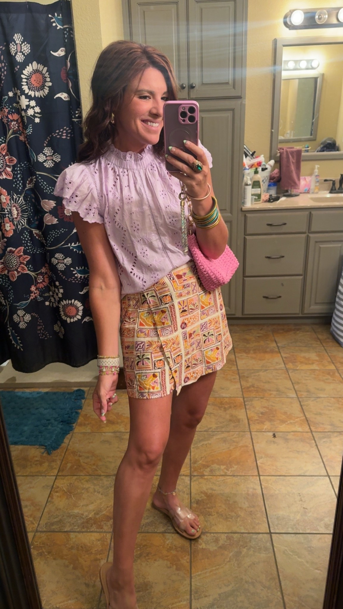 Sunday vibes 🌸 This wrap skort from Amazon just became my new fav! 

Summer style | ootd | bright and colorful | mom ootd | bridal shower

#LTKootd #LTKgrwm #LTKOver40