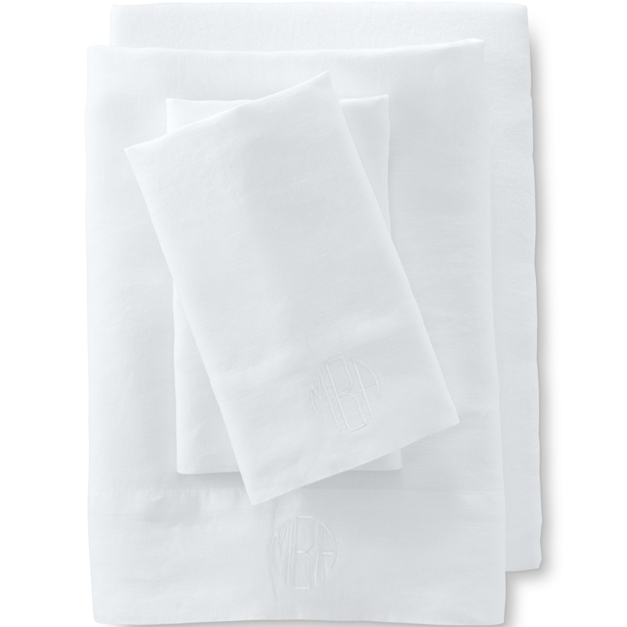 Garment Washed Belgian Flax Linen Breathable Bed Sheet Set | Lands' End (US)