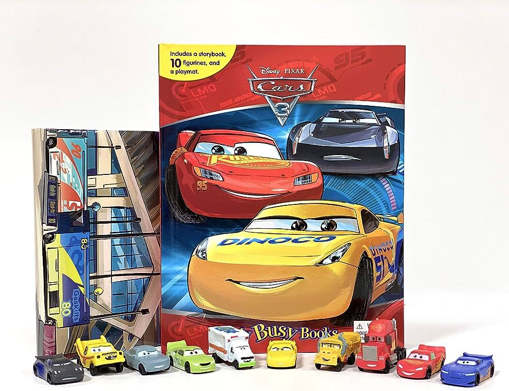 Phidal - Disney/Pixar Cars 3 My Busy Book -10 Figurines and a Playmat | Amazon (US)