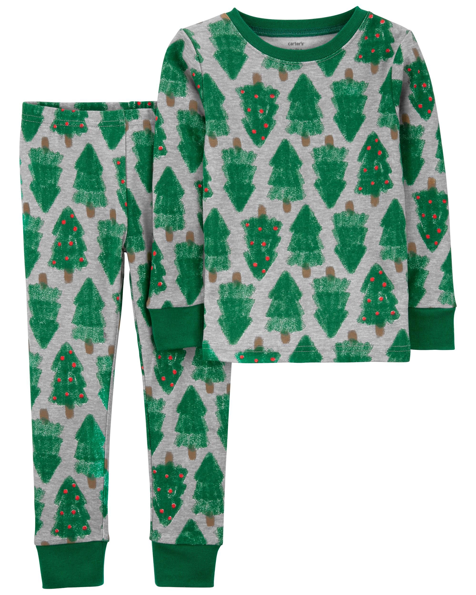 2-Piece Christmas Tree 100% Snug Fit Cotton PJs | Carter's