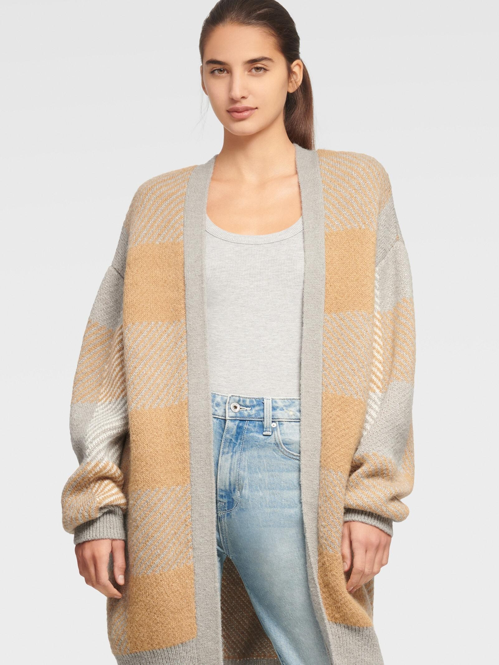PLAID CARDIGAN | DKNY