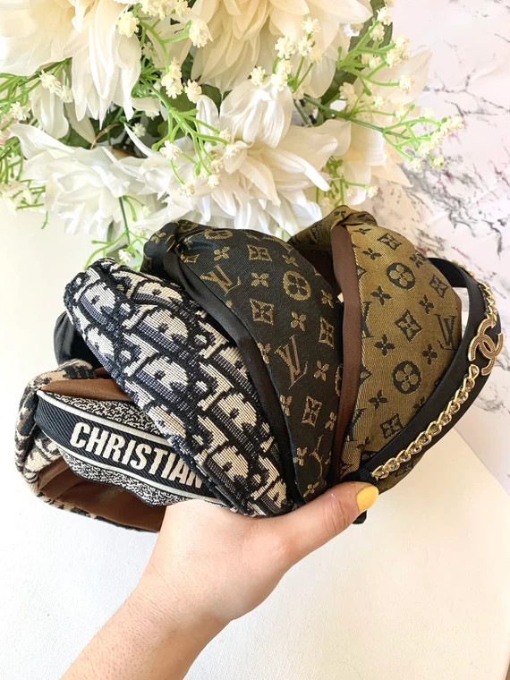 Designer inspired luxury headband with crystals, pearls and gold details. Elegant headband comple... | Etsy (US)