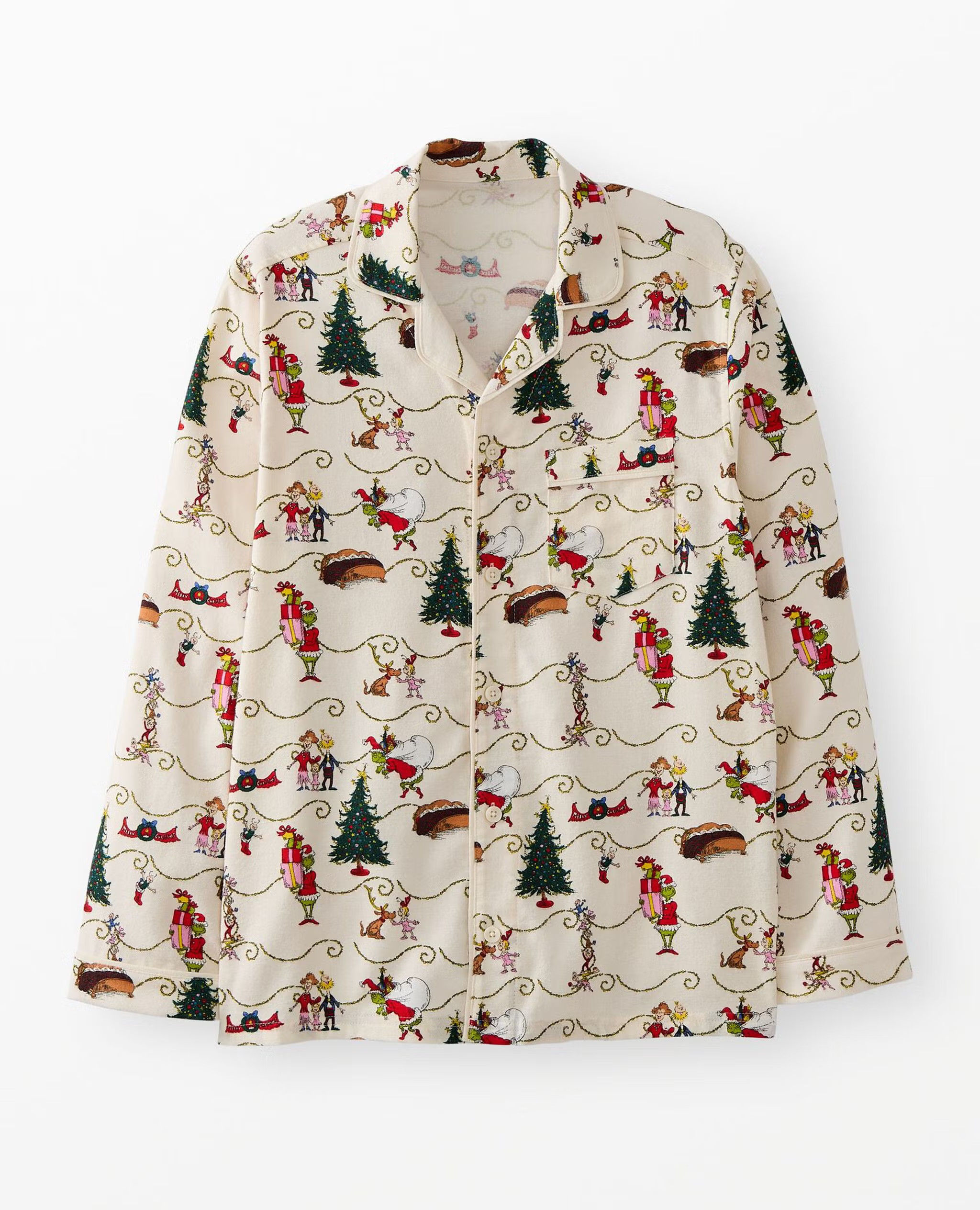 Adult Dr. Seuss Grinch Flannel Pajama Top | Hanna Andersson