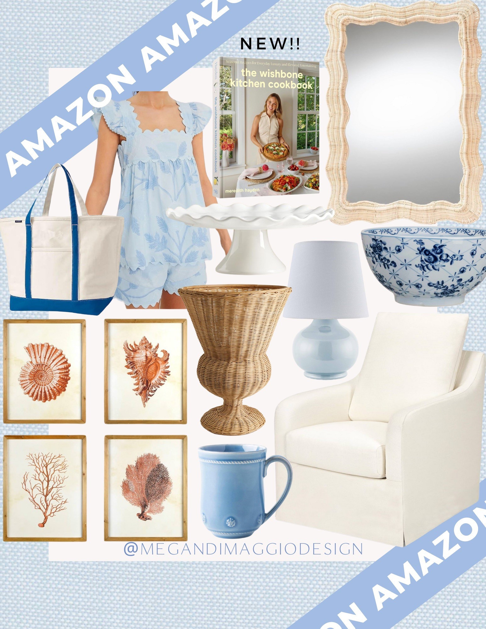 New Amazon coastal home picks & restocks!! Like this pretty slipcover style chair, 4 piece art, blue & white decorative bowl, and new wishbone kitchen cookbook that’s on major sale!! And I just ordered this new 2 piece matching set and can’t wait to get it!!🦞🙌🏻🌊

#LTKSaleAlert #LTKFindsUnder50 #LTKHome