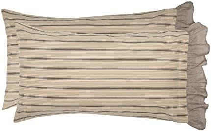 VHC Brands Sawyer Mill Pillow Case Set Vintage Farmhouse Stripe King Size Cozy Cotton Pillowcase ... | Amazon (US)
