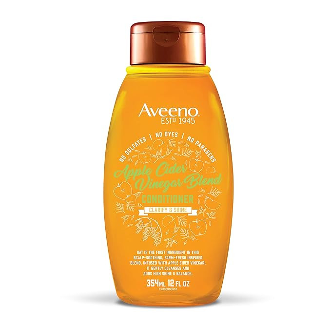 Aveeno Apple Cider Vinegar Sulfate-Free Conditioner for Balance & High Shine, Daily Moisturizing ... | Amazon (US)